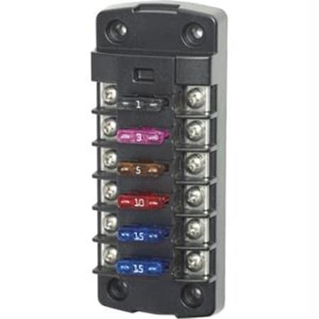 Blue Sea Systems Open Fuse Block, 30 to 40A Amp Range, 32V DC Volt Rating, Ring; Fork Terminal 5037
